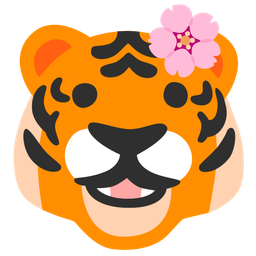 Tiger face and Cherry blossom
