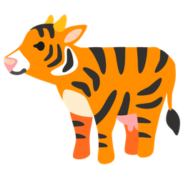 Tiger face and Cow face