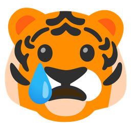 Tiger face and Crying face