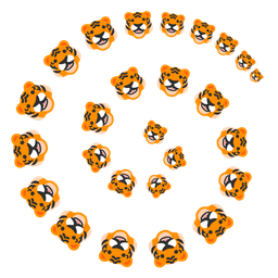 Tiger face and Cyclone