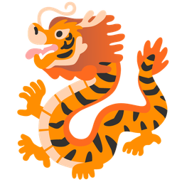 Tiger face and Dragon