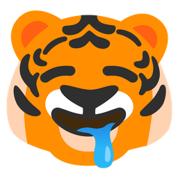 Tiger face and Drooling face