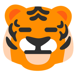 Tiger face and Expressionless face