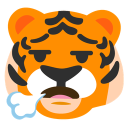 Tiger face and Face exhaling