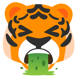 Tiger face and Face vomiting