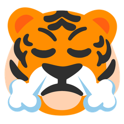 Tiger face and Face with steam from nose