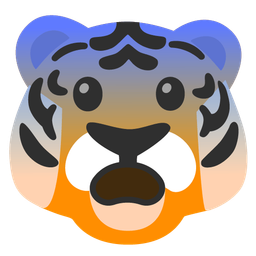 Tiger face and Fearful face