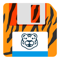 Tiger face and Floppy disk