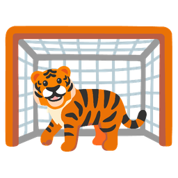 Tiger face and Goal net