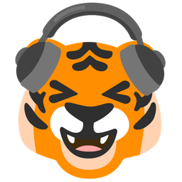Tiger face and Headphone