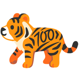 Tiger face and Hundred points