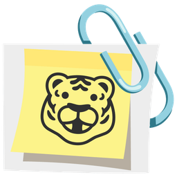Tiger face and Linked paperclips