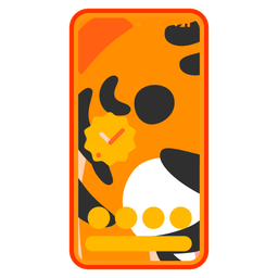 Tiger face and Mobile phone