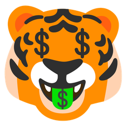 Tiger face and Money-mouth face