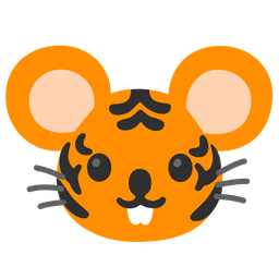 Tiger face and Mouse face