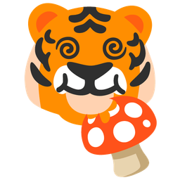 Tiger face and Mushroom