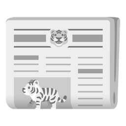 Tiger face and Newspaper