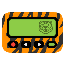 Tiger face and Pager