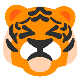 Tiger face and Persevering face