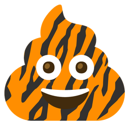 Tiger face and Pile of poo