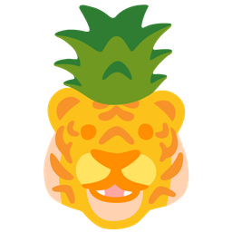 Tiger face and Pineapple