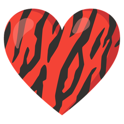 Tiger face and Red heart