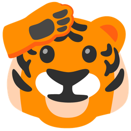 Tiger face and Saluting face