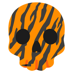 Tiger face and Skull