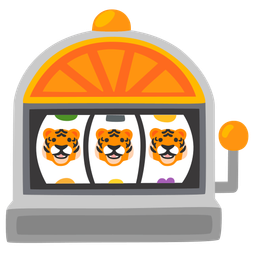 Tiger face and Slot machine
