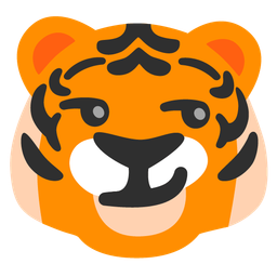 Tiger face and Smirking face