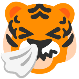 Tiger face and Sneezing face