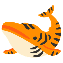 Tiger face and Spouting whale