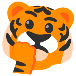 Tiger face and Thinking face