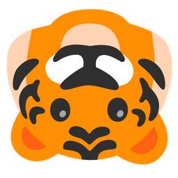 Tiger face and Upside-down face