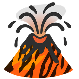 Tiger face and Volcano