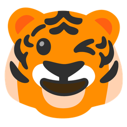 Tiger face and Winking face