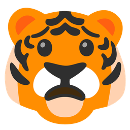 Tiger face and Worried face