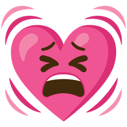 tired face and beating heart