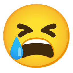 Tired face and Crying face