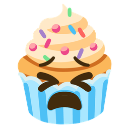 Tired face and Cupcake