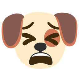 tired face and dog face