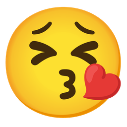 Tired face and Face blowing a kiss