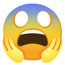 Tired face and Face screaming in fear