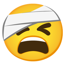 Tired face and Face with head-bandage