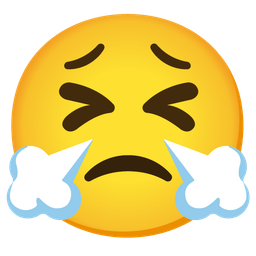 Tired face and Face with steam from nose