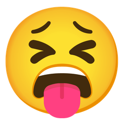 Tired face and Face with tongue