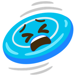 tired face and flying disc