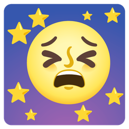 tired face and full moon face