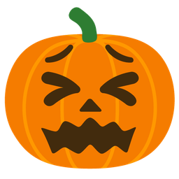 tired face and jack-o-lantern