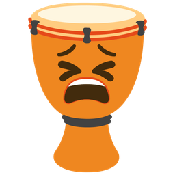 tired face and long drum